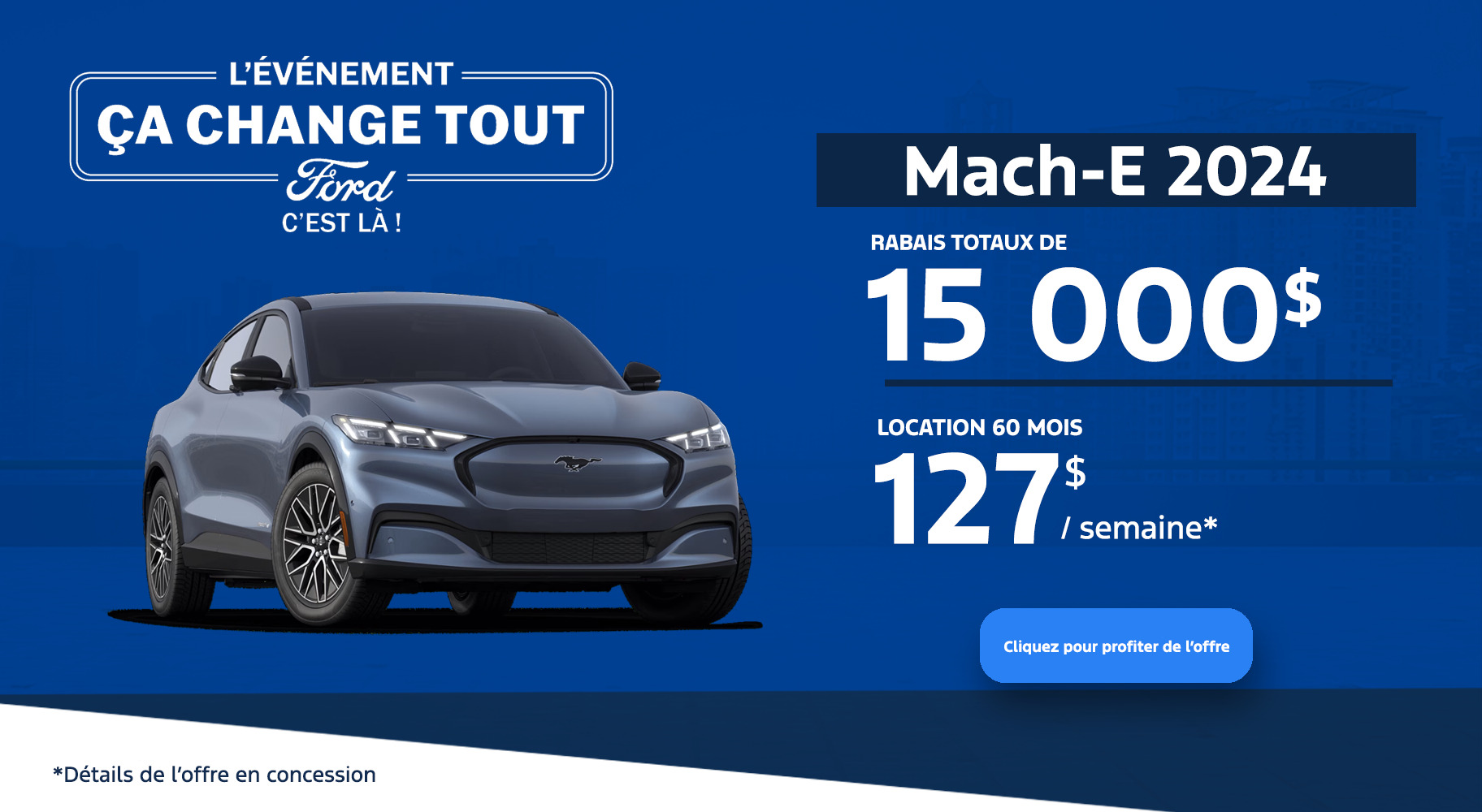 Mach-E 2024 : Électrifiez votre conduite chez Lévis Ford!